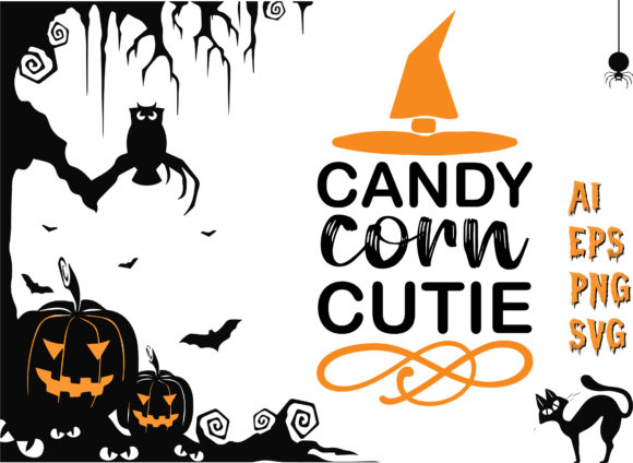 Candy Corn Cutie Halloween T-Shirt Graphics & Crafts