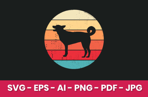 Dog Vintage Style Retro T-Shirt Design
