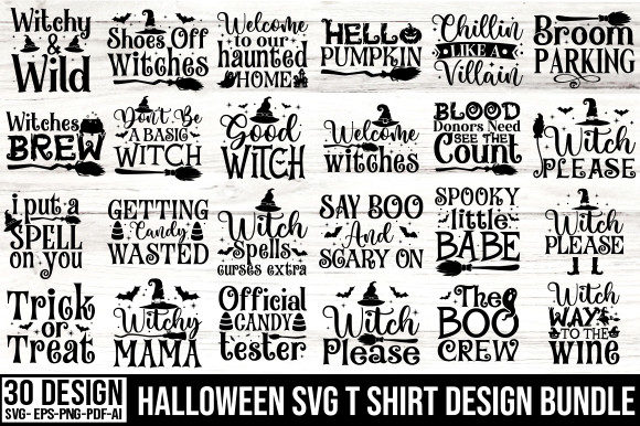 Halloween Svg T Shirt Design Bundle