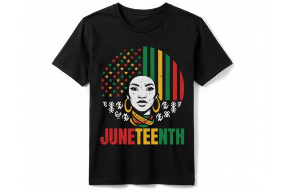 Juneteenth Afro Woman T-shirt Graphics and T-Shirt Designs