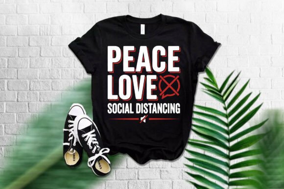 PEACE LOVE SOCIAL T-Shirt Design Graphics