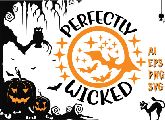 Perfectly Wicked Halloween T-Shirt: Graphics & Crafts for Content Creators