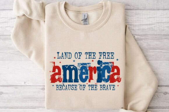 Retro America Land of the Free Checkered Graphics