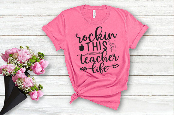 Rockin This Teacher Life T Shirt: Graphics & Crafts for Local Branding